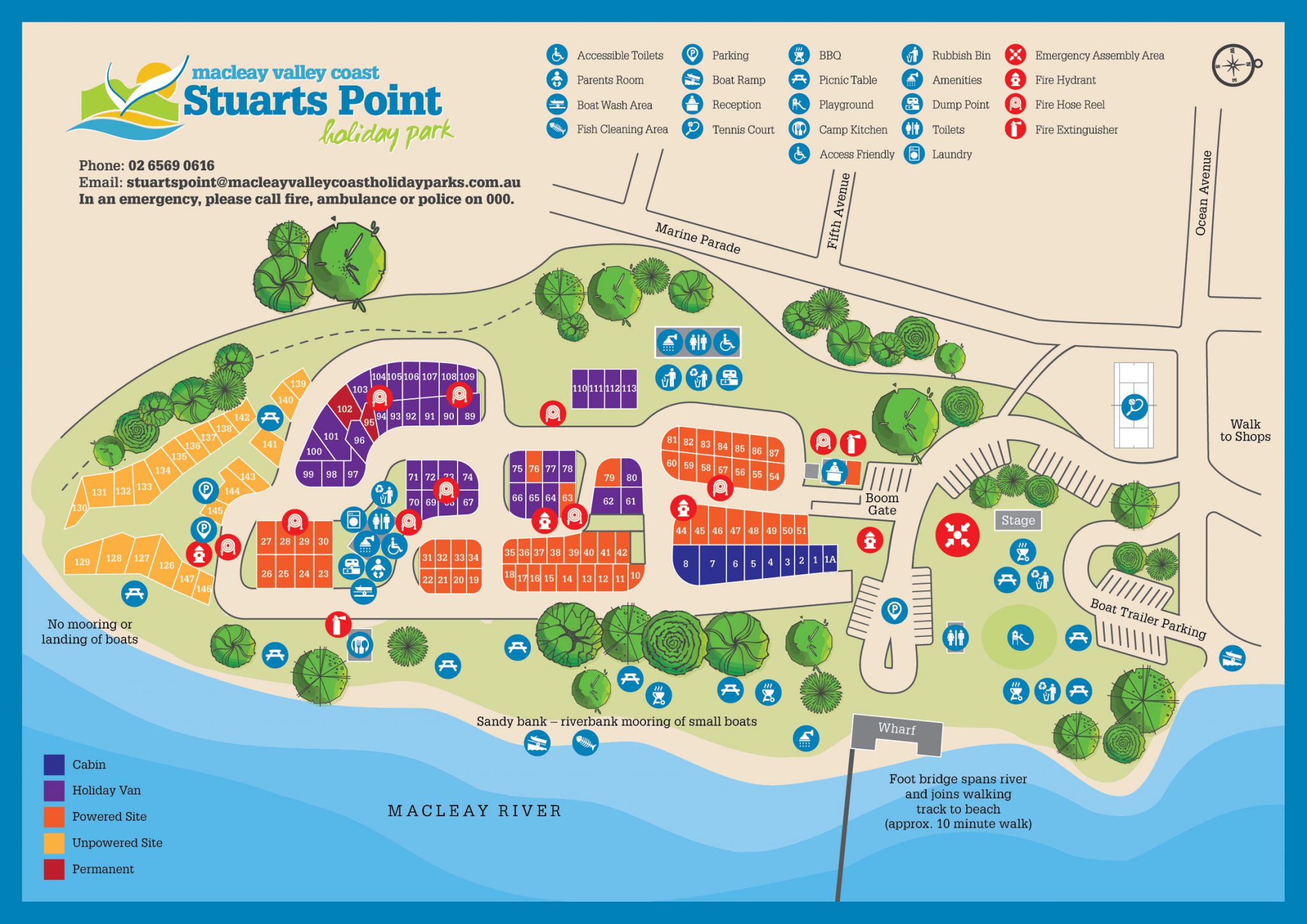 Park Map | Stuarts Point Holiday Park | Macleay Valley Coast Holiday ...