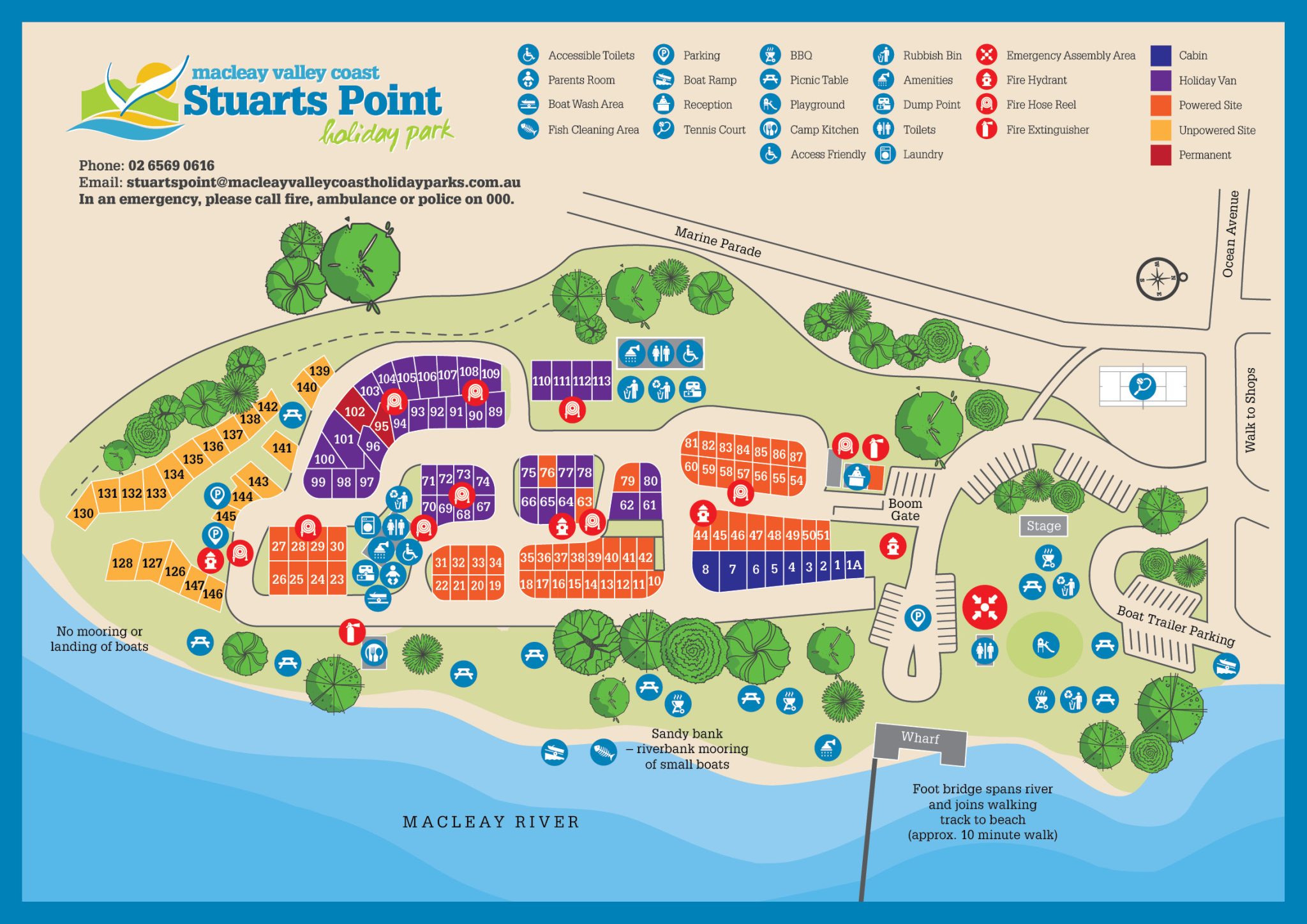 Park Map | Stuarts Point Holiday Park | Macleay Valley Coast Holiday