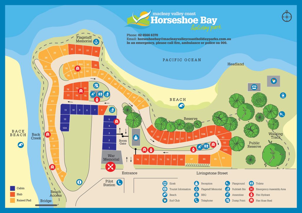 Park Map Horseshoe Bay Holiday Park Macleay Valley Coast Holiday